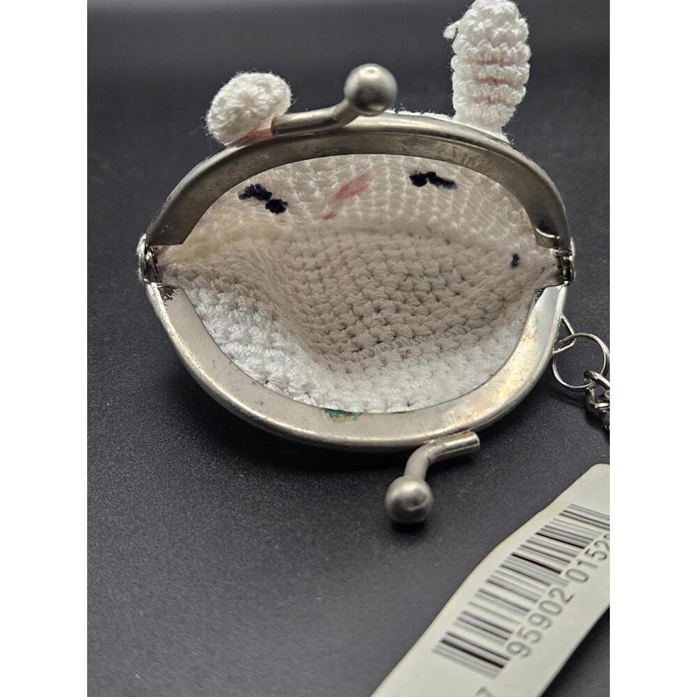 Hallmark Vintage Crochet Bunny Coin Purse Keychain - NWT - Picture 3 of 6